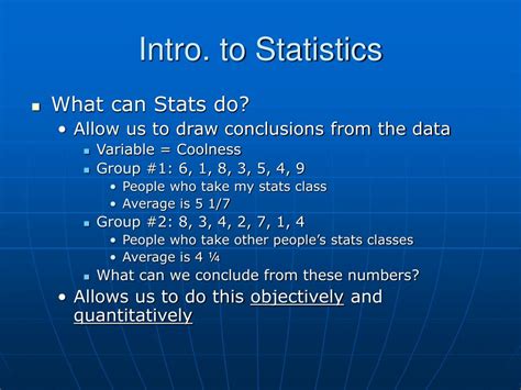 Introduction to Statistics 